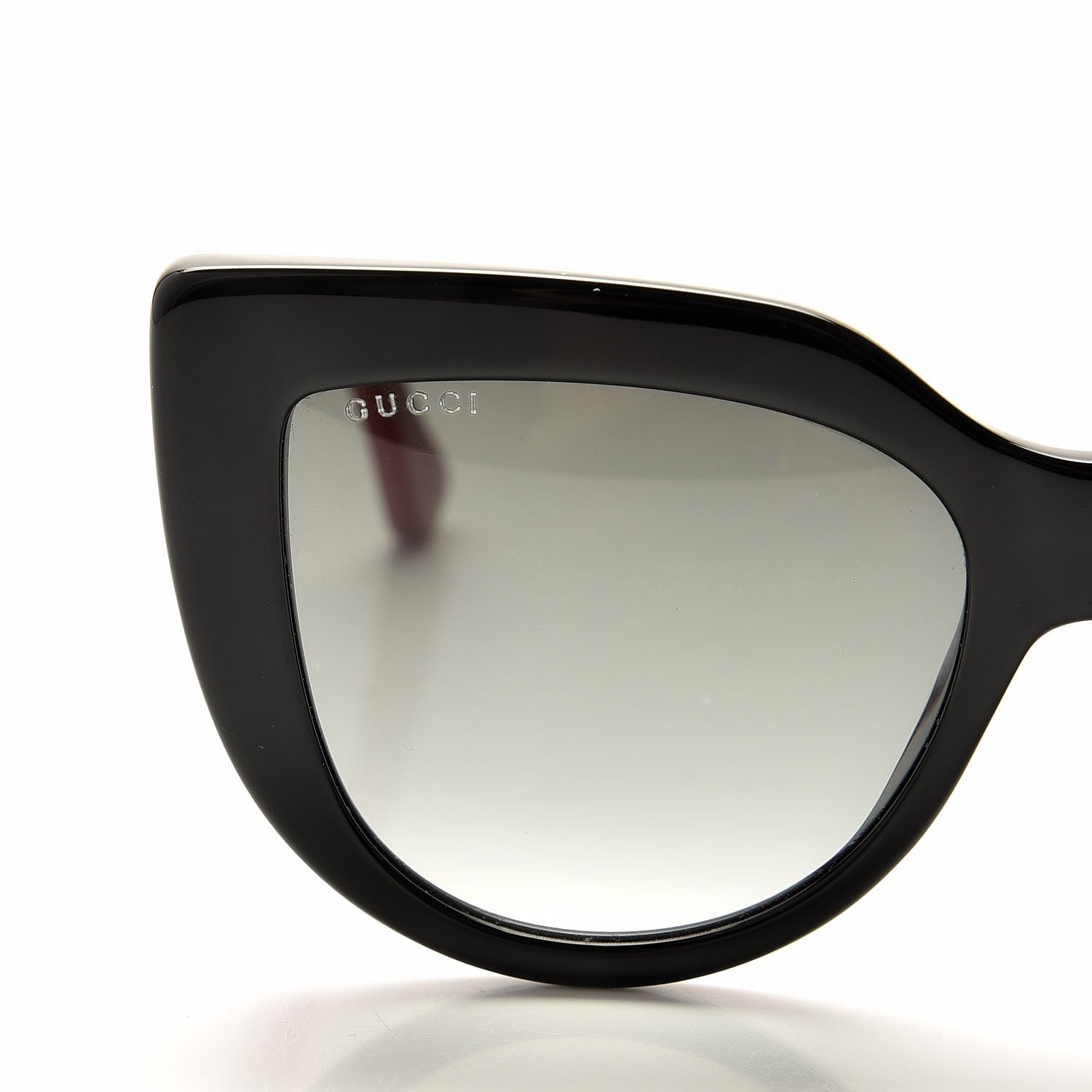Gucci Cat Eye Web Bee GG 1845 Sunglasses Black Green 6 of 9