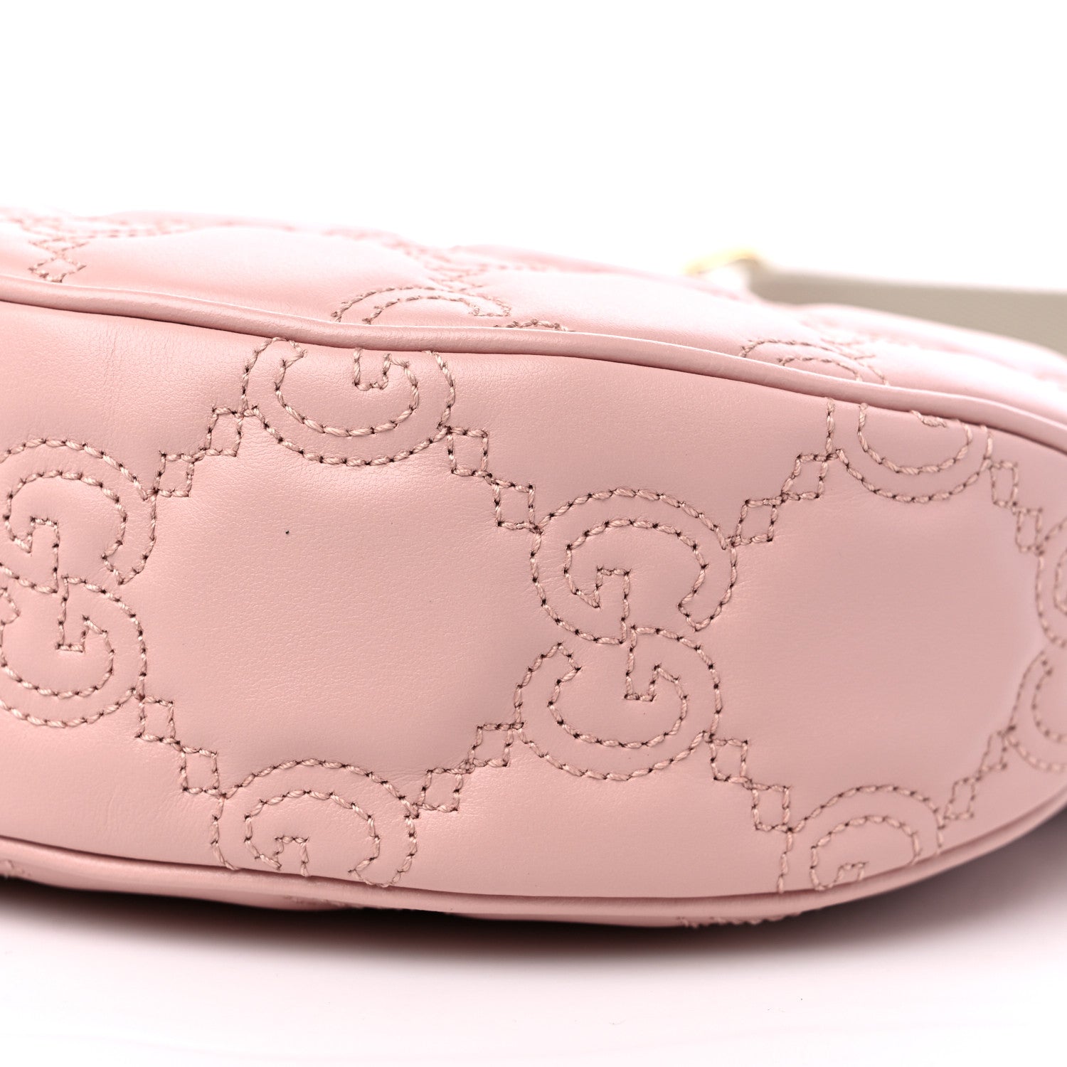 Gucci Calfskin GG Matelasse Small Hobo Shoulder Bag Perfect Pink Natural 8 of 8