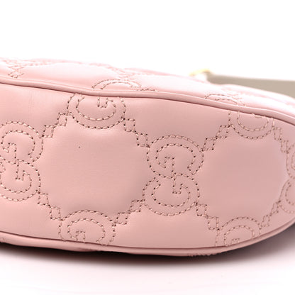 Gucci Calfskin GG Matelasse Small Hobo Shoulder Bag Perfect Pink Natural 8 of 8