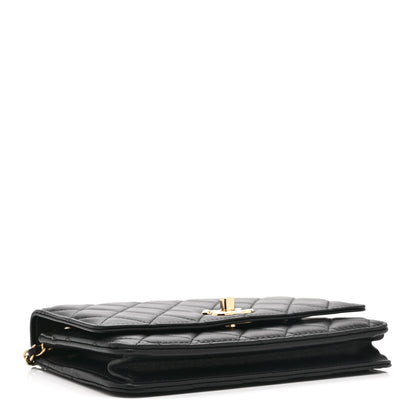 Chanel Lambskin Quilted Trendy CC Wallet On Chain WOC Black 4 of 11