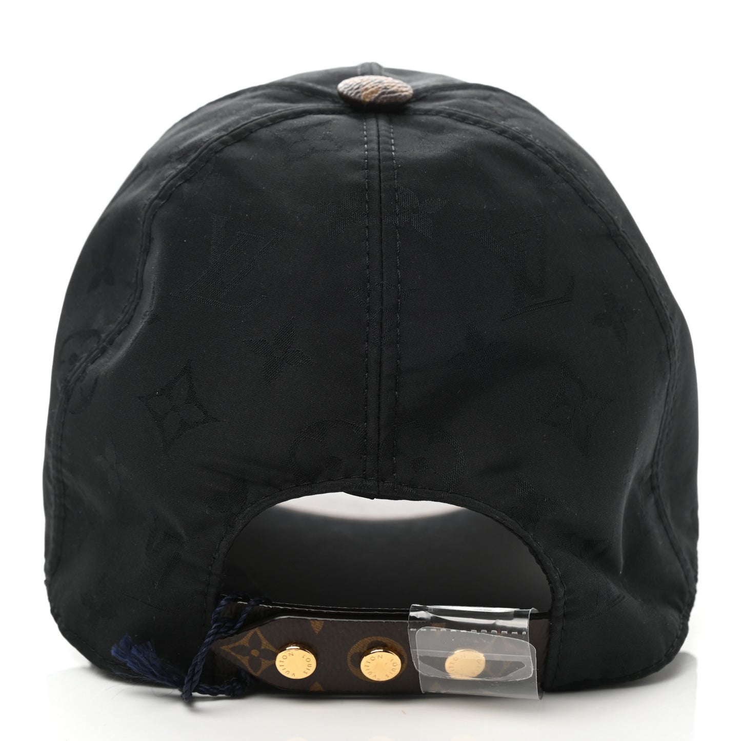 Polyester Silk Monogram LV Get Ready Cap M Black