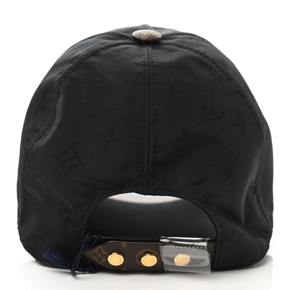 Louis Vuitton Polyester Silk Monogram LV Get Ready Cap M Black 5 of 8
