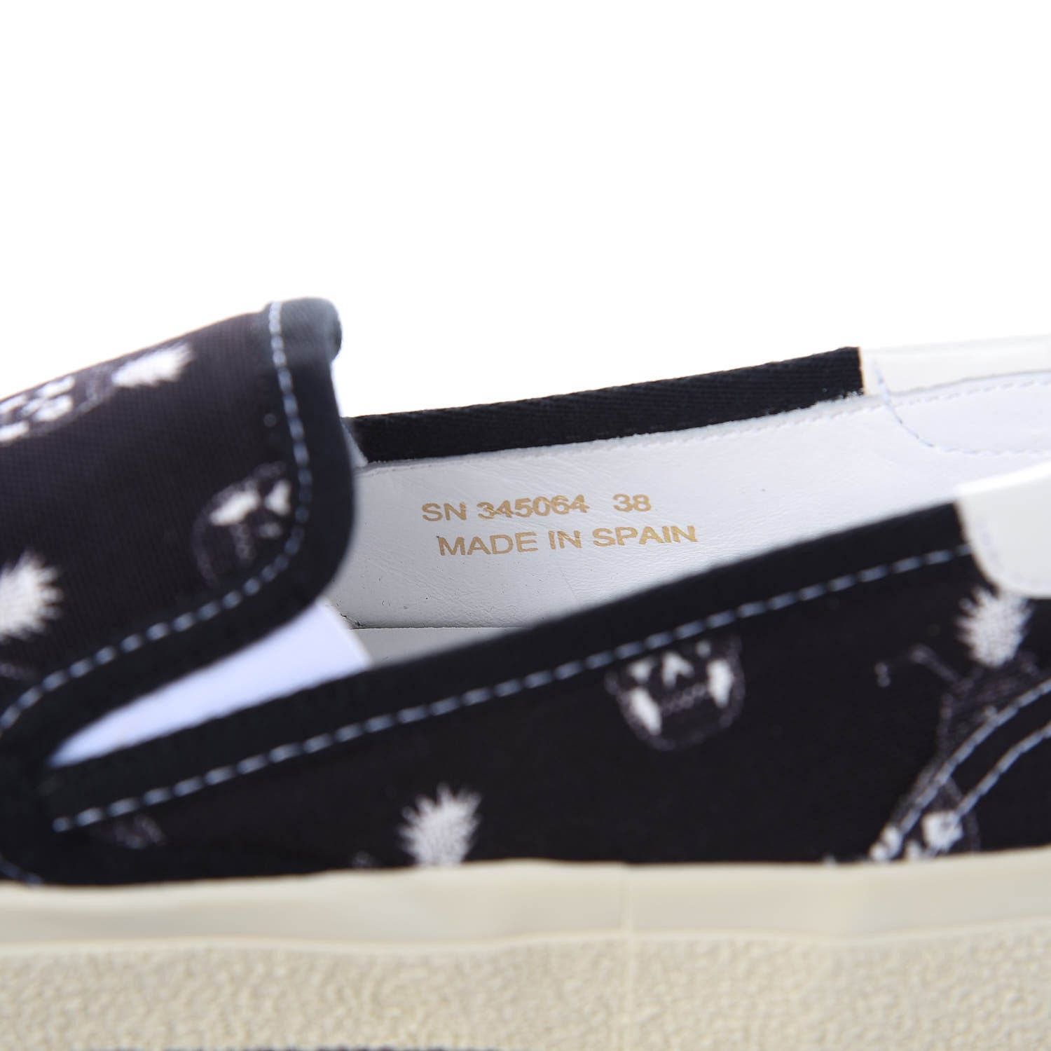 Saint Laurent Canvas Solaris Pinaskullada Skate Slip On Sneakers 38 Black White 10 of 11