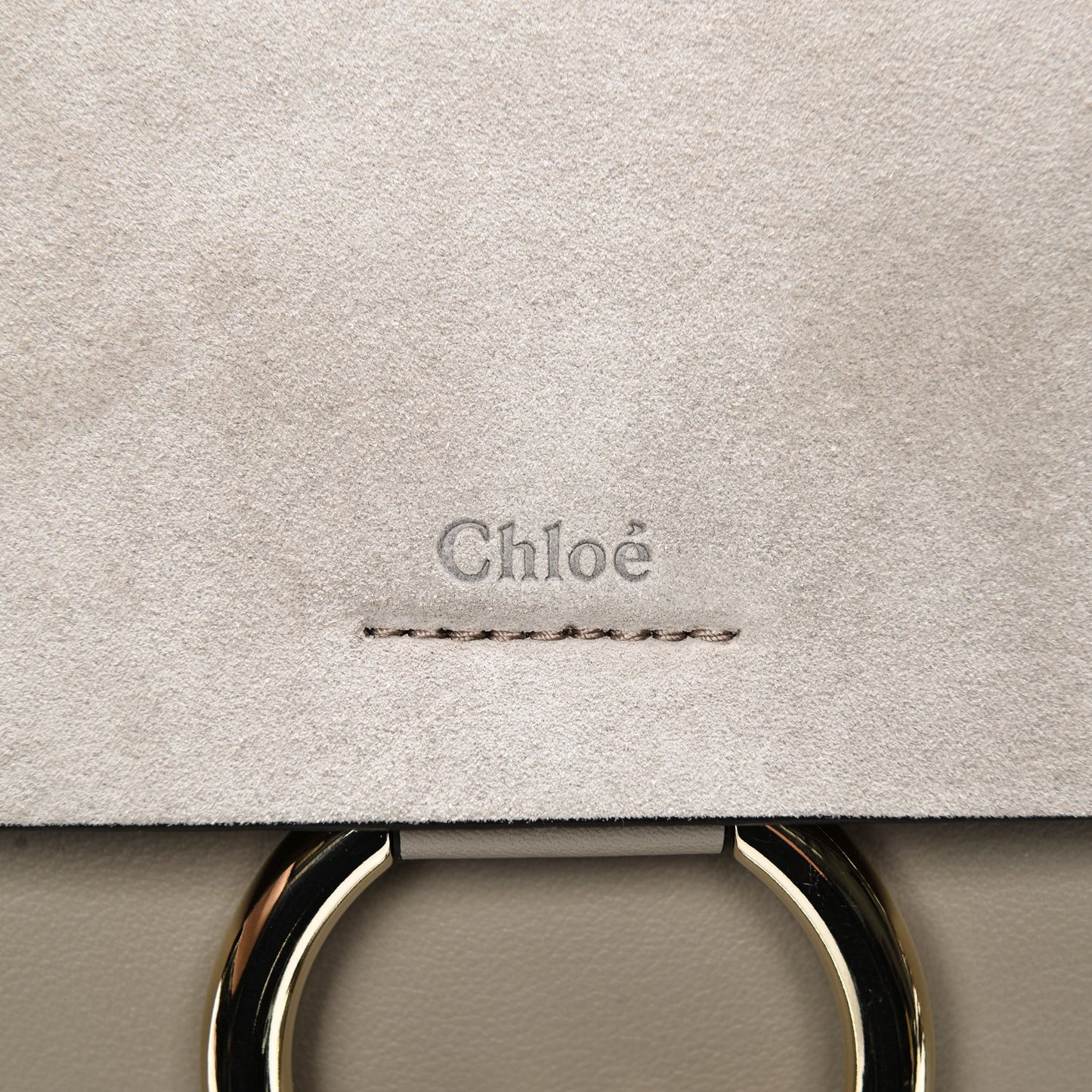 Calfskin Suede Medium Faye Shoulder Bag Motty Grey
