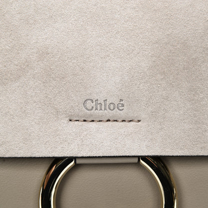 Chloe Calfskin Suede Medium Faye Shoulder Bag Motty Grey 6 of 7