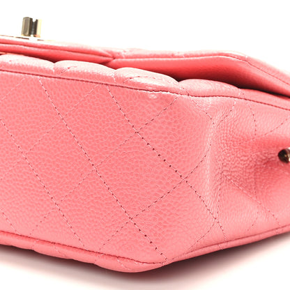 Chanel Caviar Quilted Mini Rectangular Flap Dark Pink 9 of 10