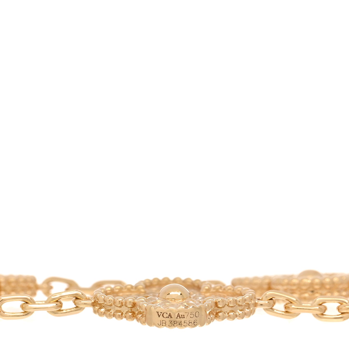 18K Yellow Gold 5 Motifs Vintage Alhambra Bracelet