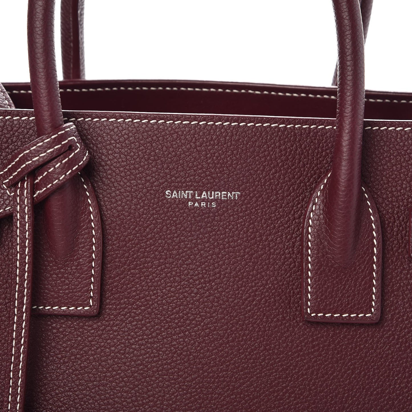 Grained Calfskin Topstich Baby Sac De Jour Rouge Legion