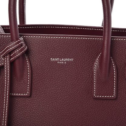 Saint Laurent Grained Calfskin Topstich Baby Sac De Jour Rouge Legion 8 of 9