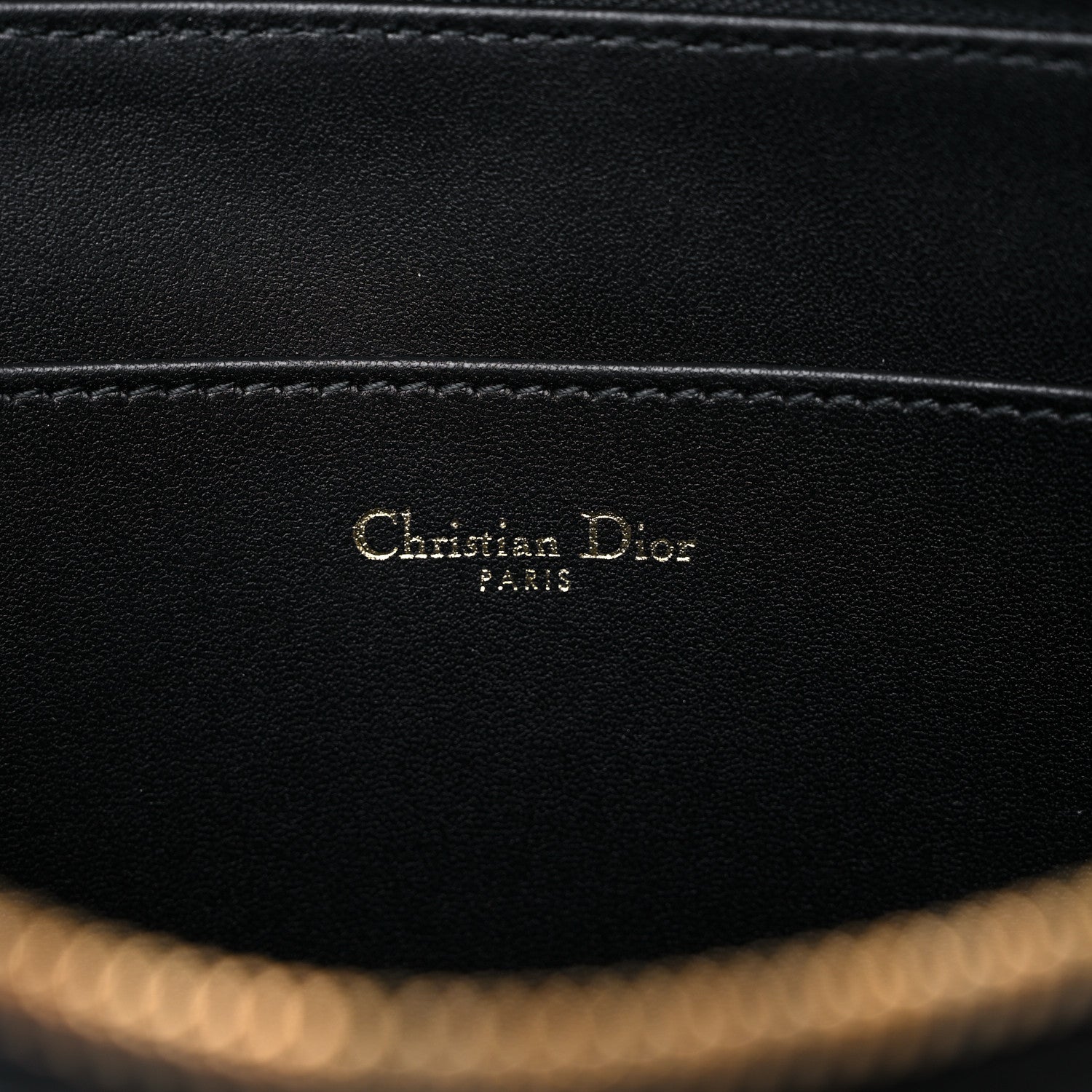 Christian Dior Supple Calfskin Cannage Large Caro Daily Pouch Black 6 of 9