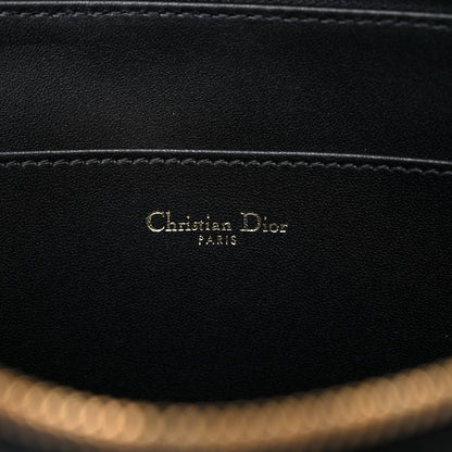 Christian Dior Supple Calfskin Cannage Large Caro Daily Pouch Black 6 of 9