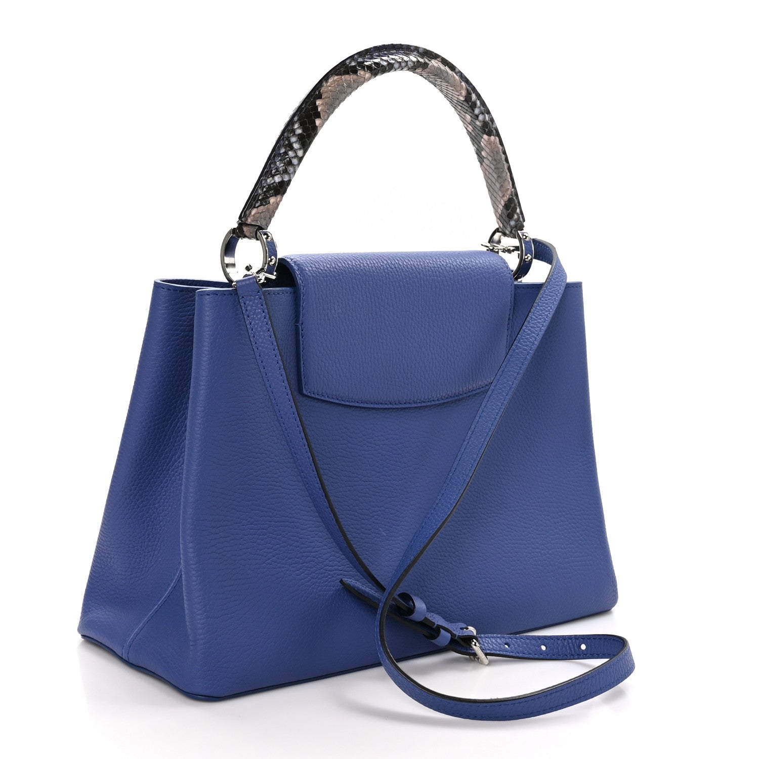 Louis Vuitton Taurillon Snakeskin Capucines MM Denim 3 of 11