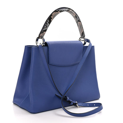 Louis Vuitton Taurillon Snakeskin Capucines MM Denim 3 of 11