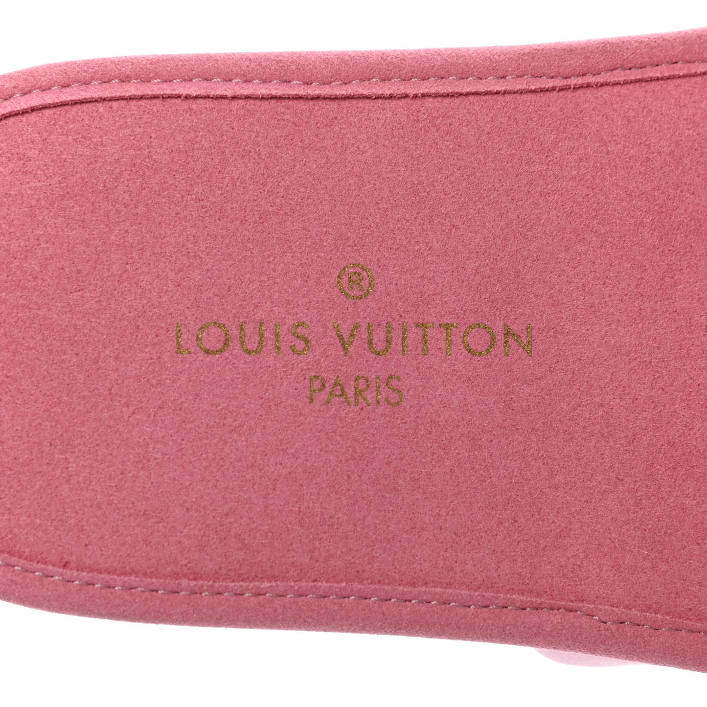 Satin LV Suite Flat Mule 40-41 Rose