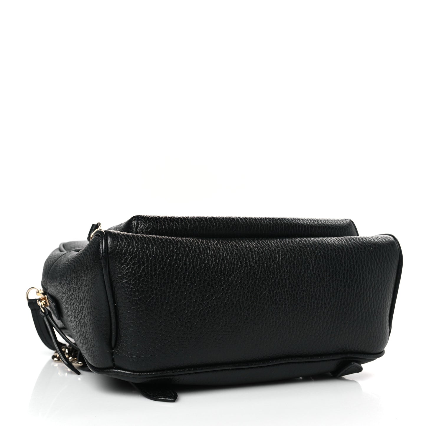 Pebbled Calfskin Soho Chain Backpack Black