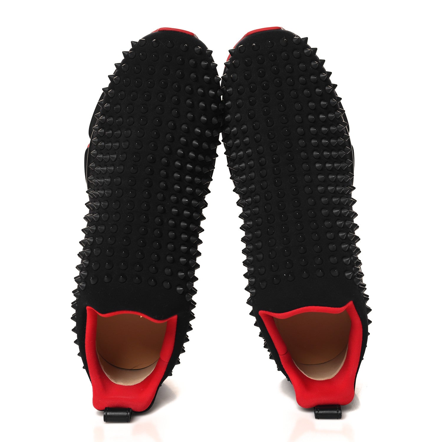 Christian Louboutin Neoprene Mens Spike Sock Flat Sneakers 43 Black 2 of 10