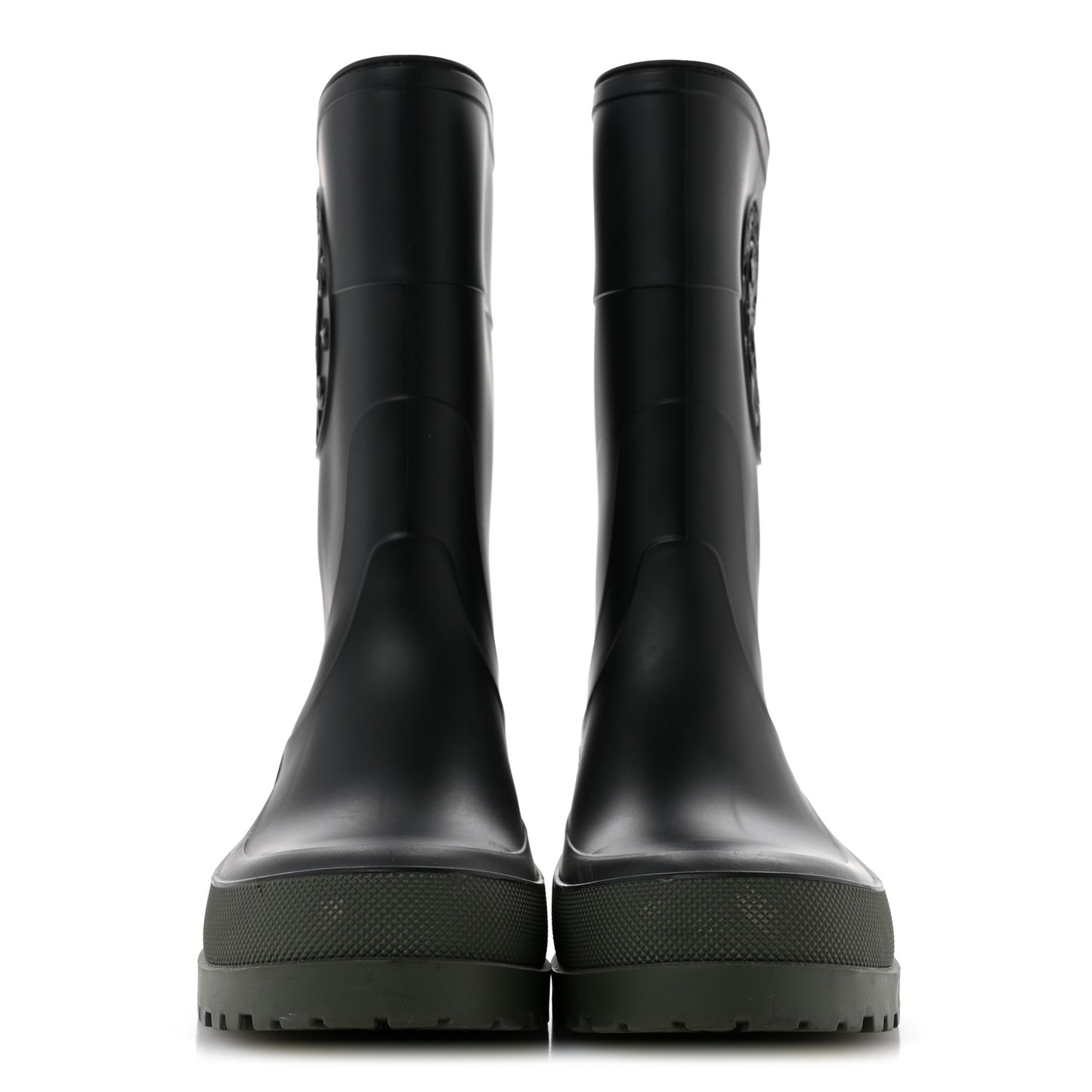 Rubber Diorunion Rain Boots 38 Black Military