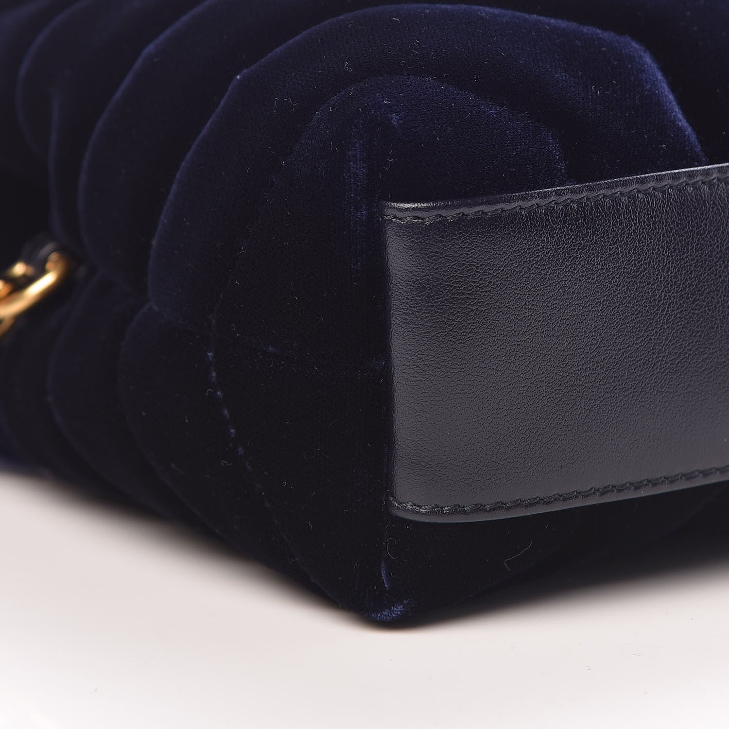 Saint Laurent Velvet Y Quilted Monogram Toy Loulou Crossbody Bag Navy 9 of 11