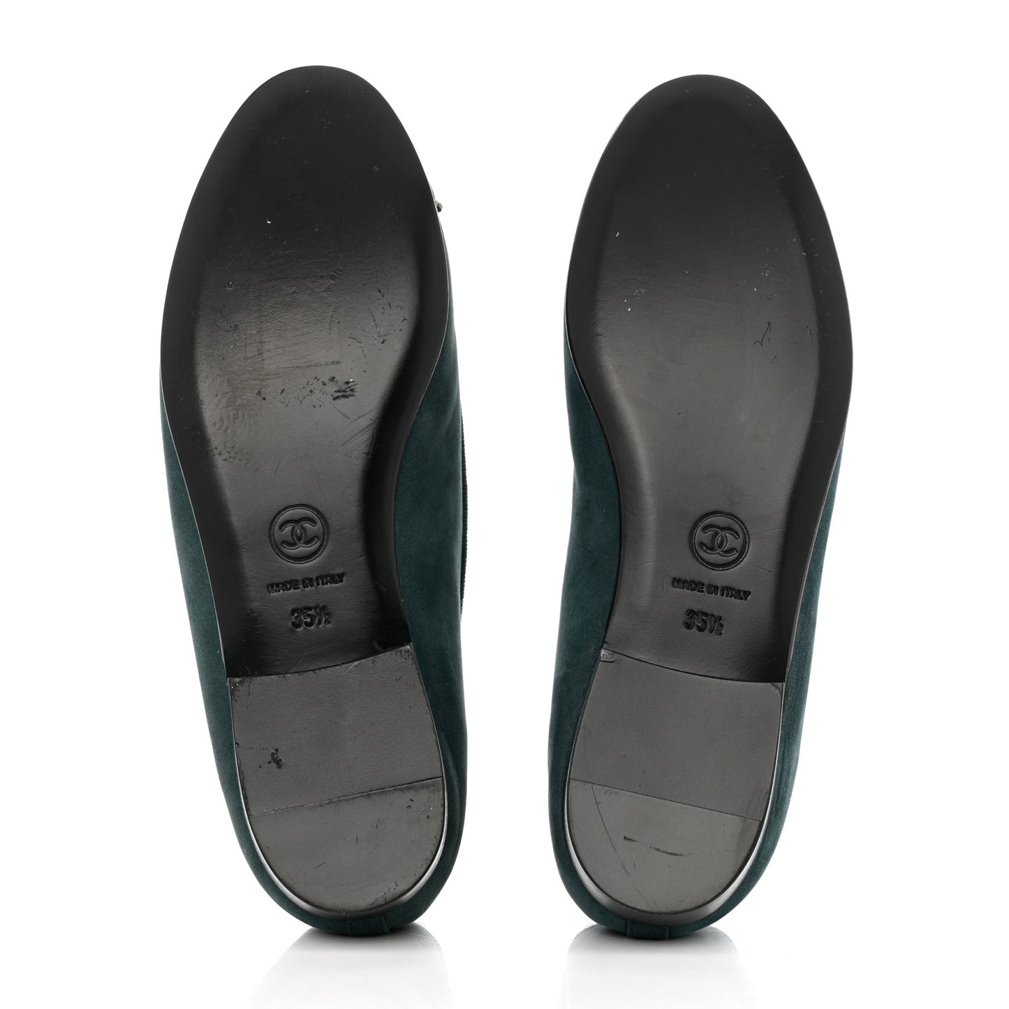 Suede Cap Toe CC Ballerina Flats 35.5 Turquoise