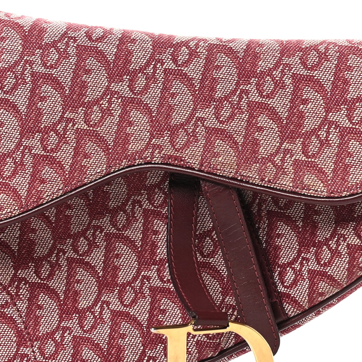 Monogram Saddle Bag Burgundy