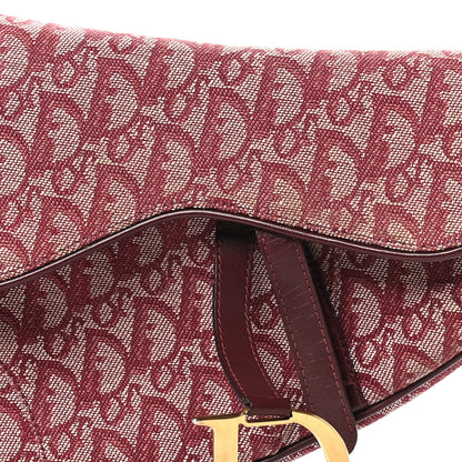 Christian Dior Monogram Saddle Bag Burgundy 8 of 10