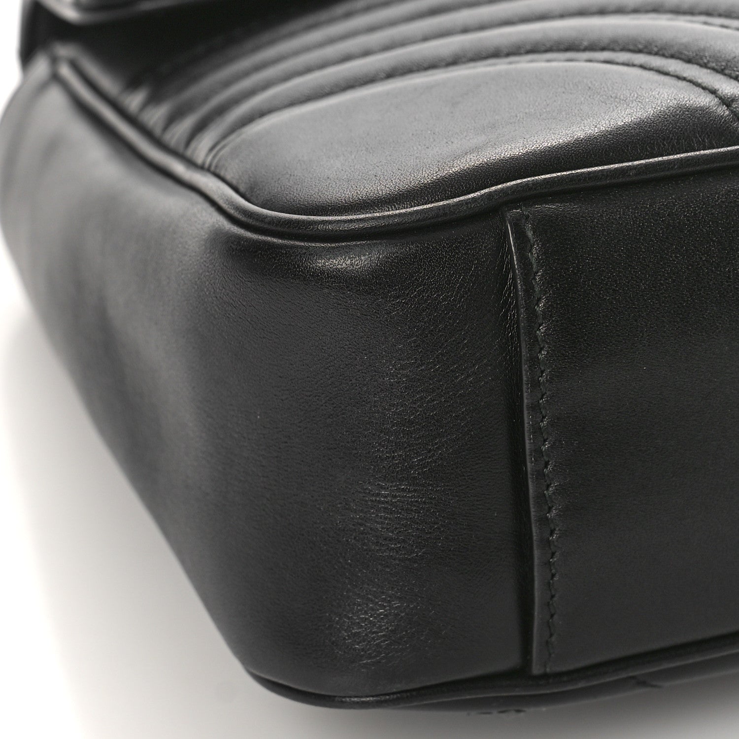 Gucci Calfskin Matelasse Medium GG Marmont Shoulder Bag Black 8 of 11
