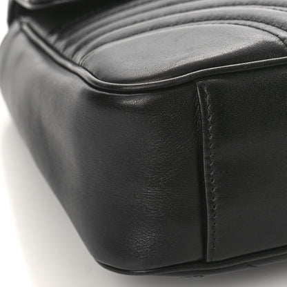 Gucci Calfskin Matelasse Medium GG Marmont Shoulder Bag Black 8 of 11