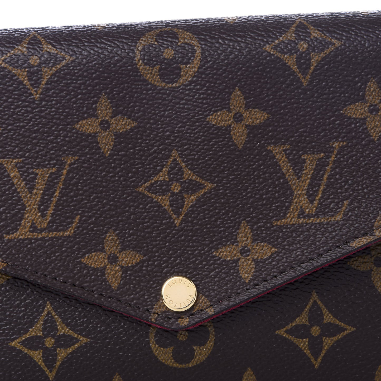 Monogram Pochette Felicie Chain Wallet Fuchsia