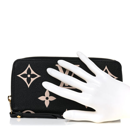 Louis Vuitton Empreinte Monogram Giant Zippy Wallet Black Beige 2 of 7