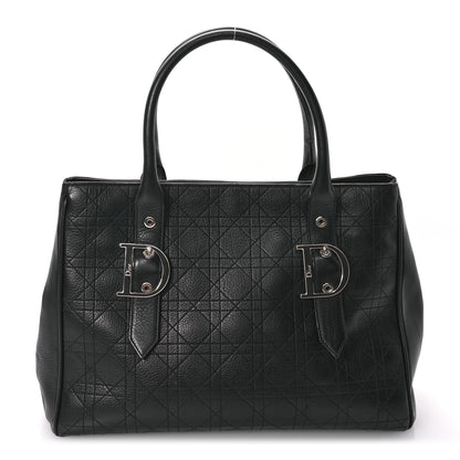 Christian Dior Calfskin Cannage D Buckle Tote Black 1 of 13