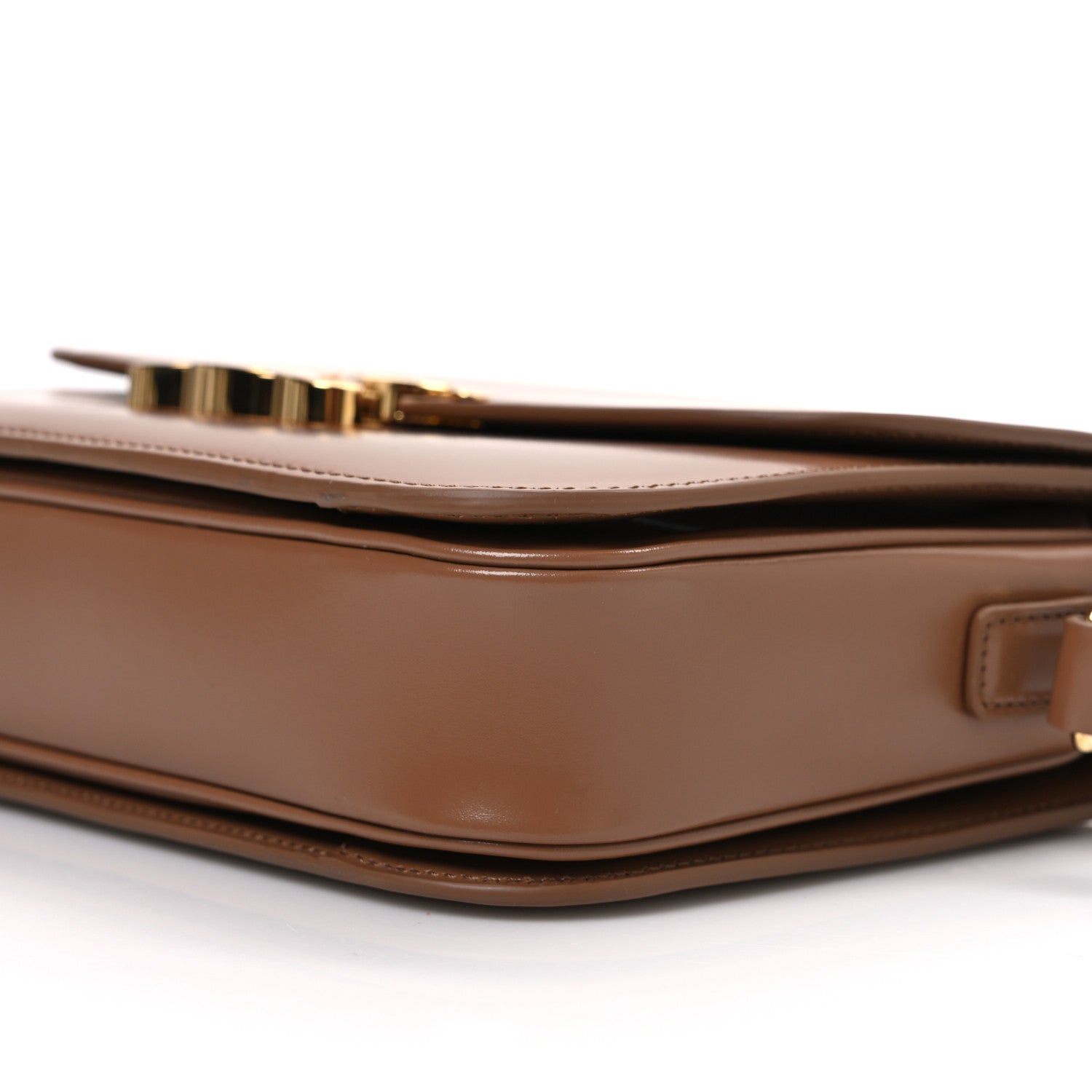 Celine Shiny Calfskin Medium Triomphe Bronze 10 of 10