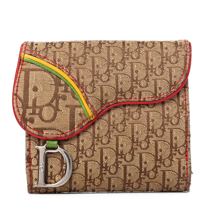 Christian Dior Monogram Rasta Saddle Wallet Beige 1 of 4