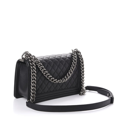 Chanel Calfskin Quilted Medium Boy Flap Black 3 of 11