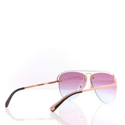 Louis Vuitton Monogram Grease Sunglasses Z1280W Gold 3 of 8