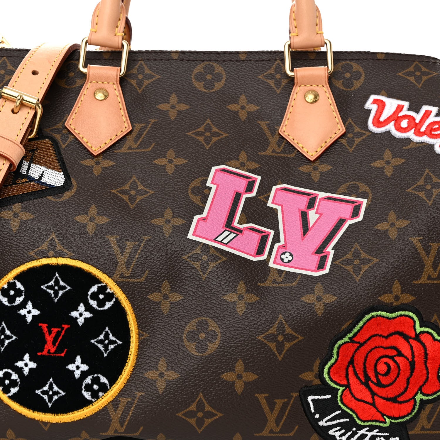 Louis Vuitton Monogram Patches Speedy Bandouliere 30 8 of 10