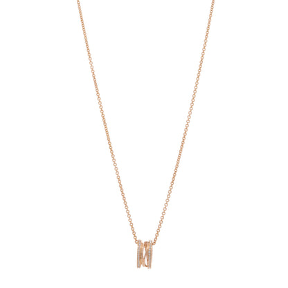 Bulgari 18K Rose Gold Diamond B.Zero1 Open Legends Pendant Necklace 1 of 7