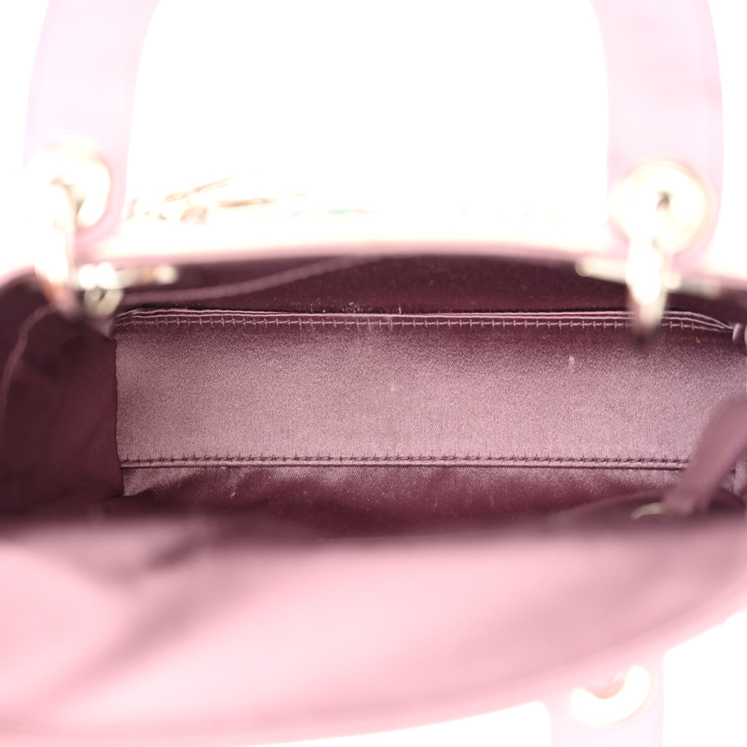 Christian Dior Satin Embroidered Beaded Mini Lady Dior Pink Multicolor 4 of 13