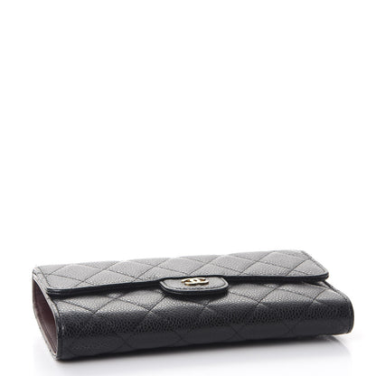Chanel Caviar Quilted Large Flap Wallet Black 4 of 9