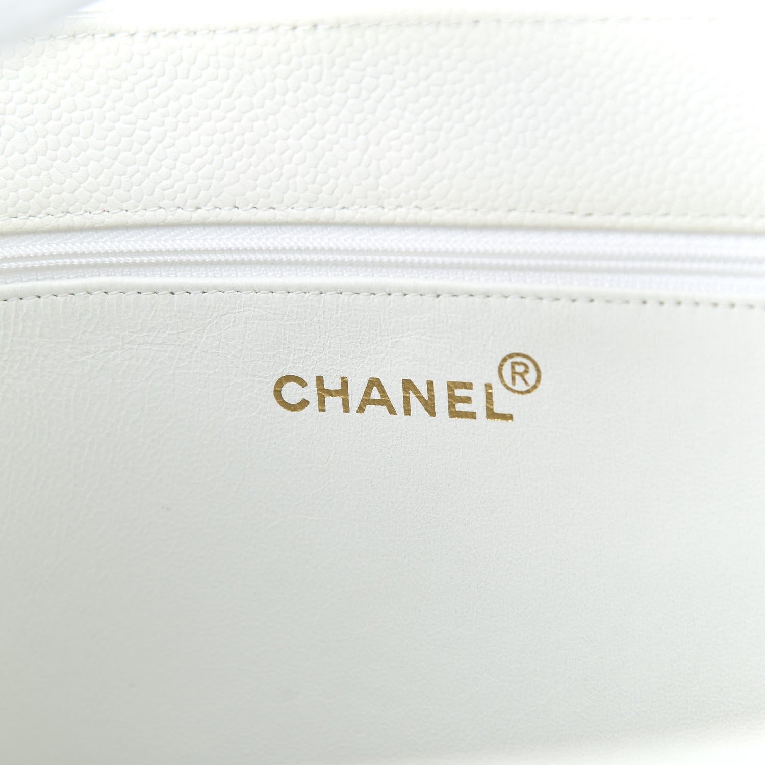 Chanel Caviar CC Tote White 8 of 12