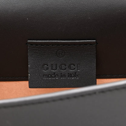 Gucci Calfskin Super Mini Sylvie Chain Shoulder Bag Black 5 of 9
