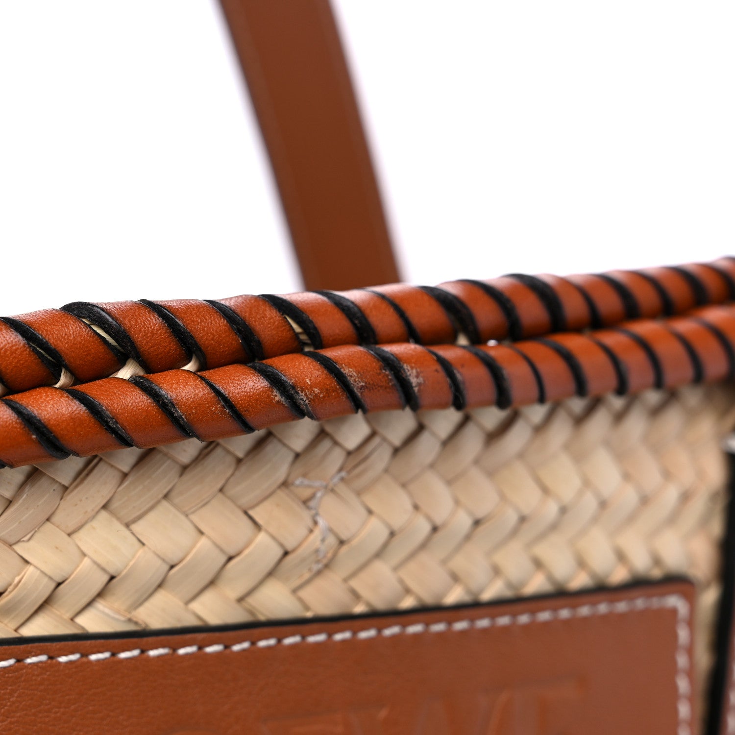 Loewe Raffia Small Basket Tote Bag Natural Tan 9 of 9