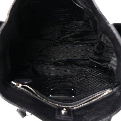 Prada Vitello Daino Side Pocket Tote Black 5 of 10