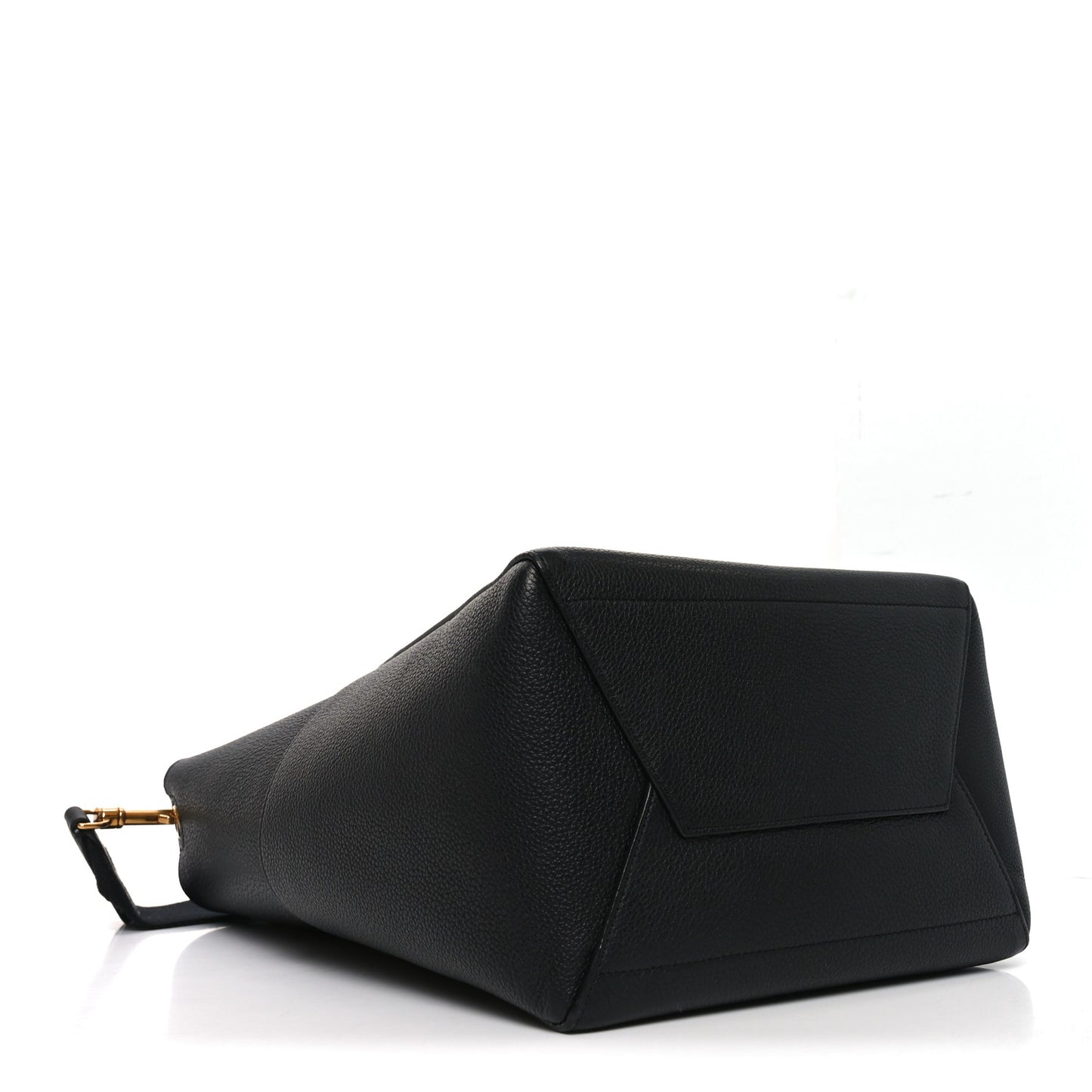 Soft Grained Calfskin Sangle Bucket Bag Black