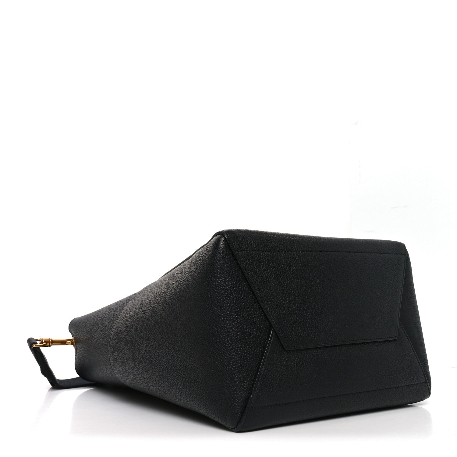 Celine Soft Grained Calfskin Sangle Bucket Bag Black 4 of 9