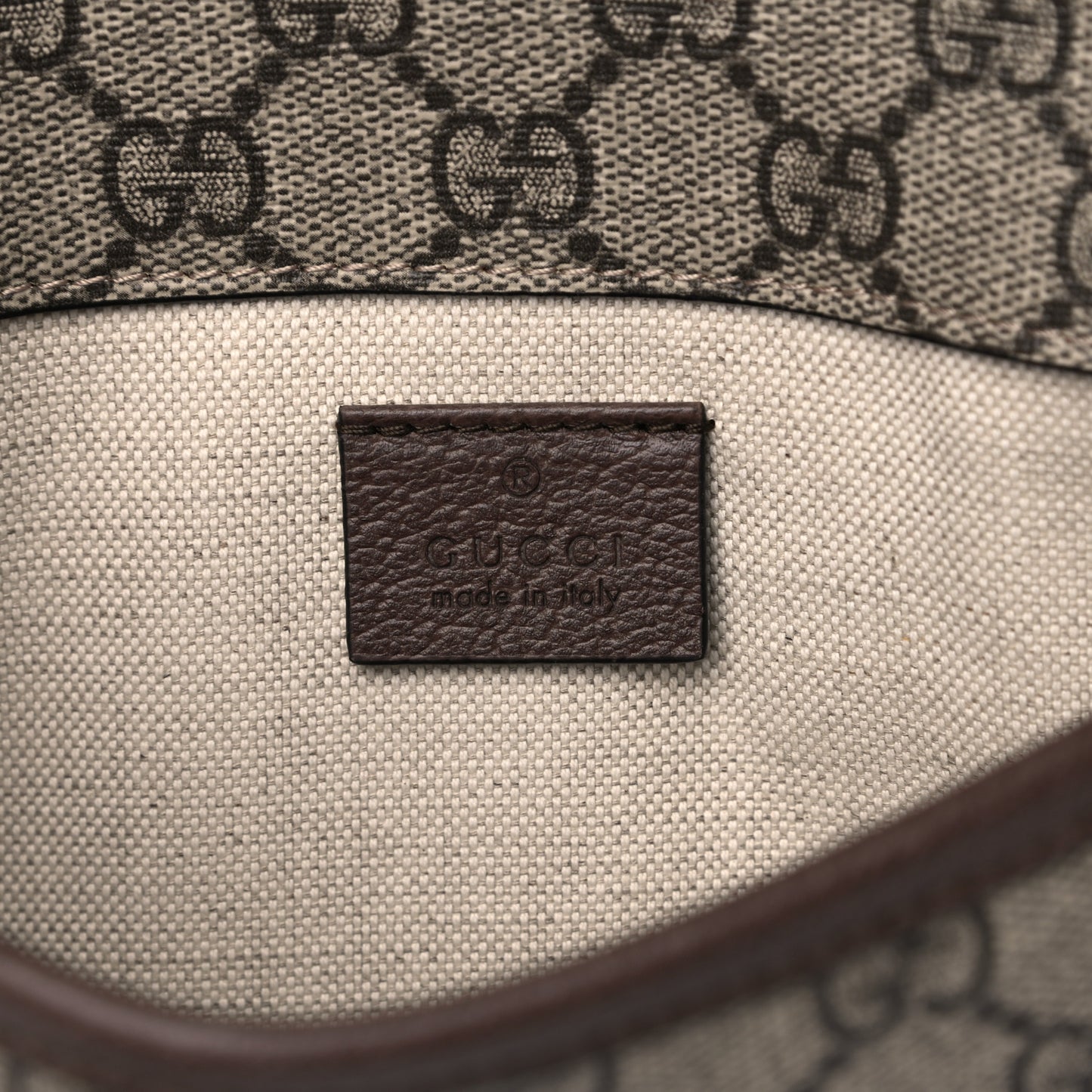 GG Supreme Monogram Neo Vintage Web Belt Bag Brown