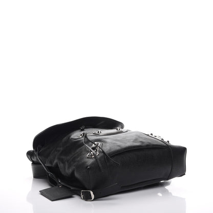 Balenciaga Chevre Silver Metallic Edge Hardware Backpack Black 4 of 7