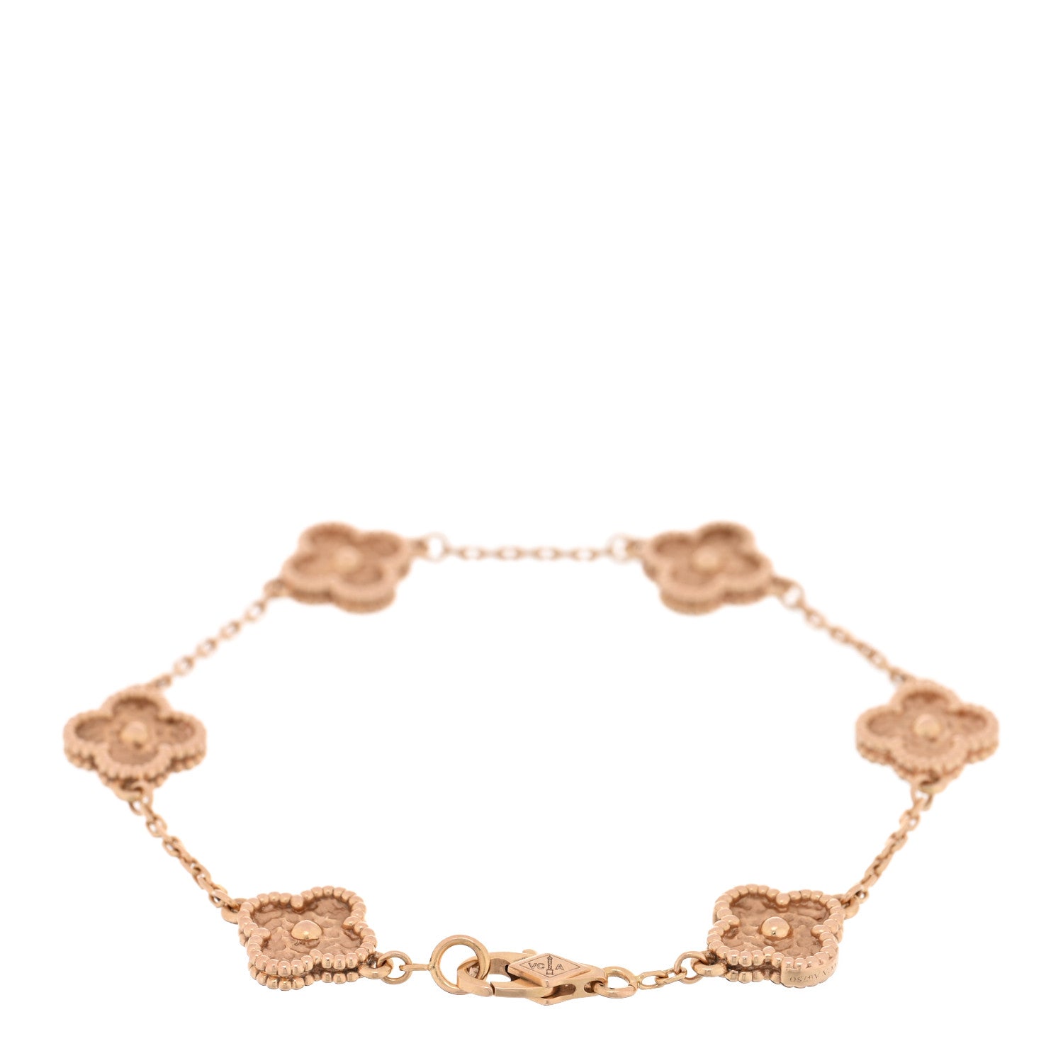 Van Cleef & Arpels 18K Rose Gold 6 Motifs Sweet Alhambra Bracelet 2 of 4