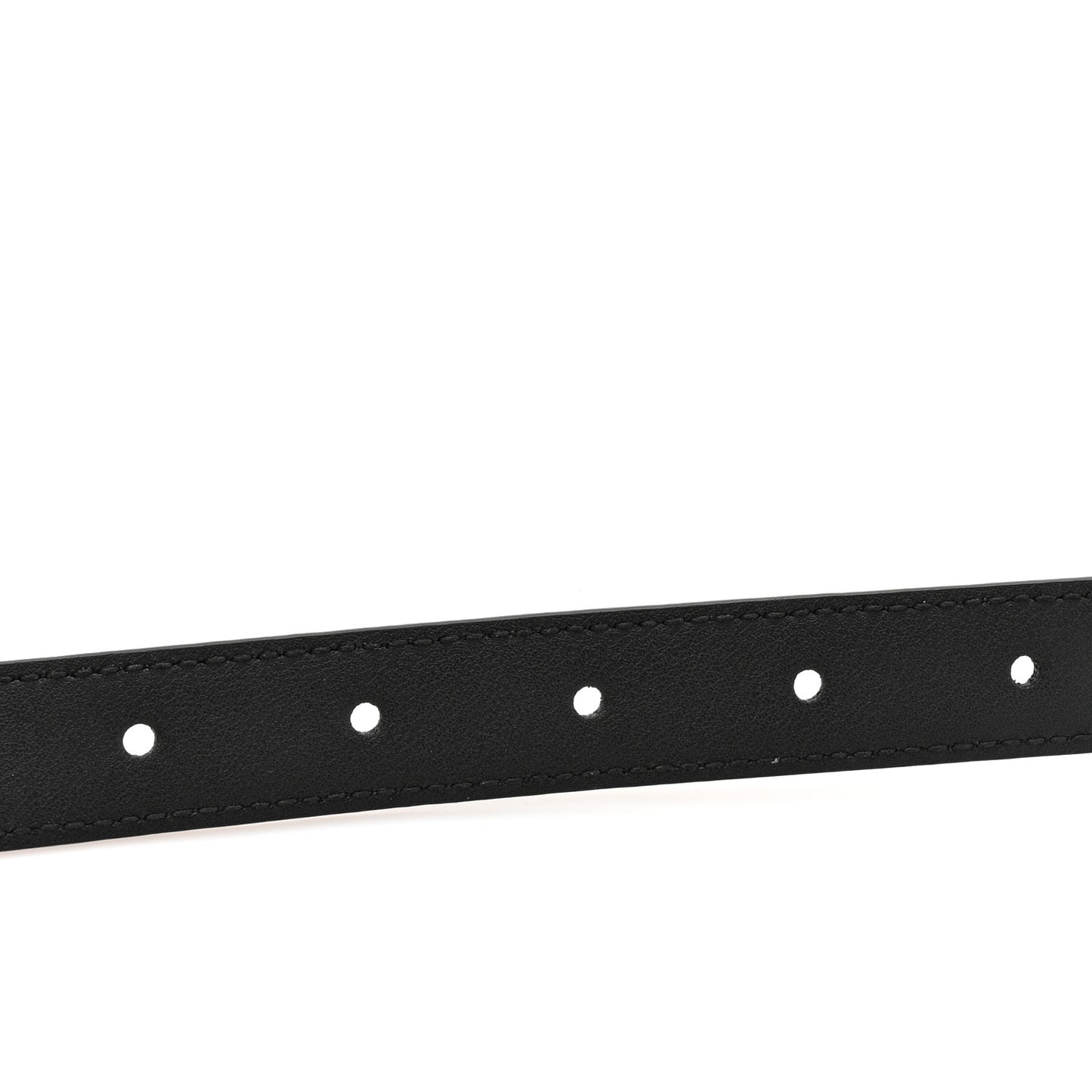 Azalea Calfskin Enamel Monochrome Double G 20mm Belt 75 30 Black