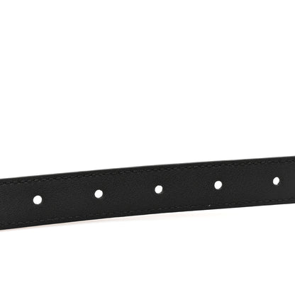 Gucci Azalea Calfskin Enamel Monochrome Double G 20mm Belt 75 30 Black 3 of 5