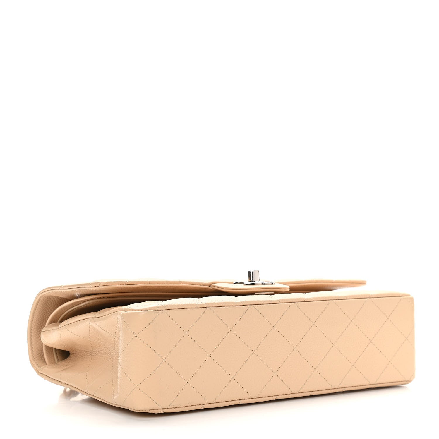 Chanel Caviar Quilted Medium Double Flap Beige Clair 4 of 10